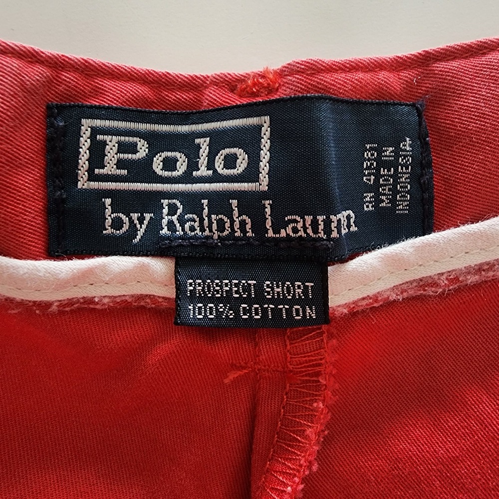 Polo Ralph Lauren red chino cotton‎ shorts mens size 36 - Picture 3 of 5